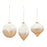 Melrose International Beaded Gold Glass Ornament/Snowy Accent Set