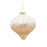 Melrose International Beaded Gold Glass Ornament/Snowy Accent Set