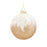 Melrose International Beaded Gold Glass Ornament/Snowy Accent Set