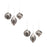 Melrose Pine Cone Glass Ornament/Snowy Accent, Set of 6, Blue/Silver - 83114DS