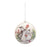Melrose Whimsical Snowman Disc Ornament/Snowy Cardinal Scene, Set of 6
