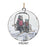 Melrose Black Bears on Ski Lift Disc Ornament/Jute Hanger, Set of 12