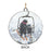 Melrose Black Bears on Ski Lift Disc Ornament/Jute Hanger, Set of 12