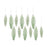 Melrose Green Frosted Pinecone Drop Ornament, Set of 12, White - 83151DS