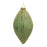 Melrose Ribbed Glass Ornament/Gold Accent, Set of 6, Green/Gold