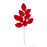 Melrose International Flocked Magnolia Leaf Spray, Set of 6, Red/Brown