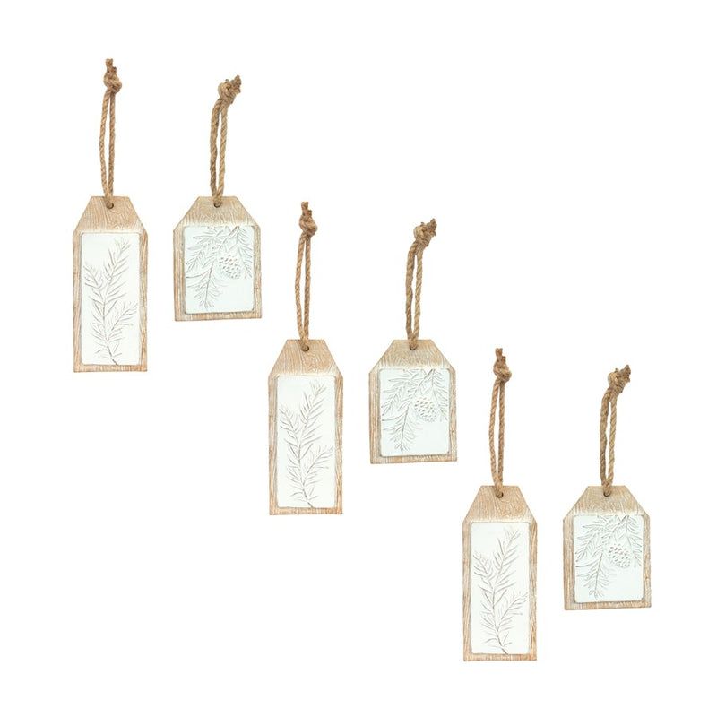 Melrose International Wood Design Pine Branch, Brown/White - 83346DS