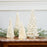 Melrose LED Lighted Mercury Glass Holiday Tree Decor, Set of 4, Silver