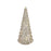 Melrose LED Lighted Mercury Glass Holiday Tree Decor, Set of 4, Silver