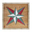 Melrose Wood Framed Vintage Quilt Square Wall Plaque, Set of 2, Brown