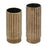 Melrose Ribbed Copper Metal Cylinder Vase, Set of 2, CoppeRed - 83434DS