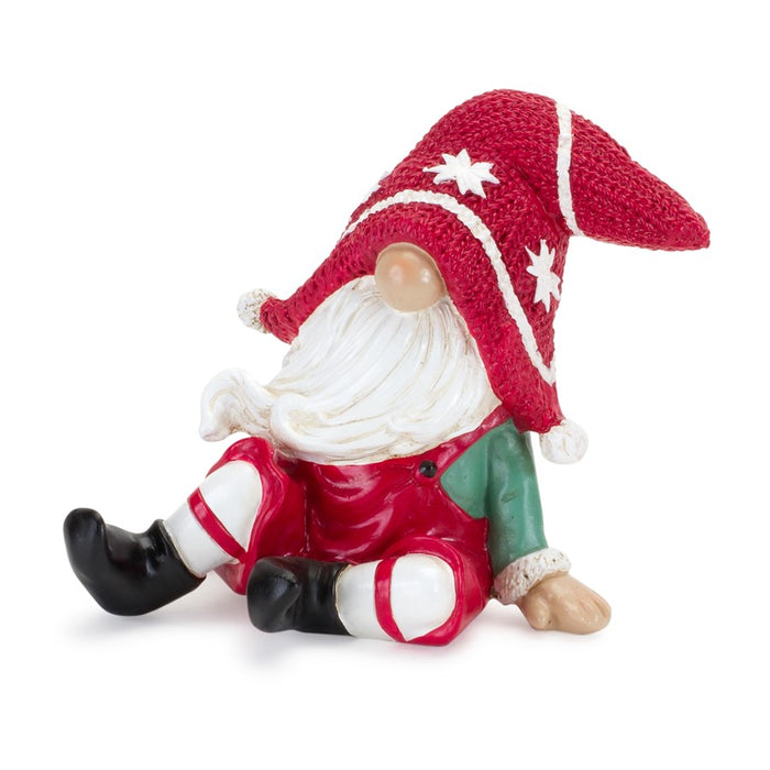 Melrose Nordic Winter Gnome Figurine, Set of 2, Red/Green/White