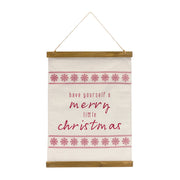 Melrose International Merry Christamas Wall Banner 20"H, Cream/Red - 83452DS