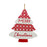 Melrose Wood Sentiment Tree Ornament, Set of 12, Red/White