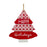 Melrose Wood Sentiment Tree Ornament, Set of 12, Red/White