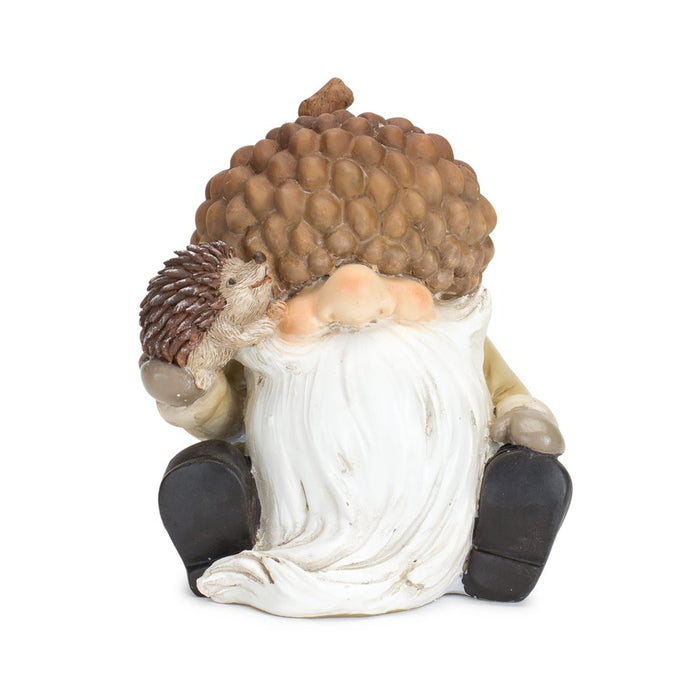 Melrose Harvest Gnome Figurine/Acorn Hat/Woodland Friends, Set of 2, B