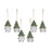 Melrose Terra Cotta Gnome/Pine Tree Hat Ornament, Set/2, White/Green - 83481DS