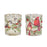 Melrose Mercury Glass Votive Candle Holder/Bird/Berry Branch, Set of 6