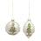 Melrose Painted Snowy Pine Tree Ball Ornament, Set of 6, Green/Gold/Si