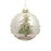 Melrose Painted Snowy Pine Tree Ball Ornament, Set of 6, Green/Gold/Si