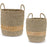 Melrose Woven Seagrass Basket/Wicker Accent, Set of 2, Tan - 83575DS
