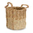Melrose International Seagrass Basket/Handles, Set of 2, Tan