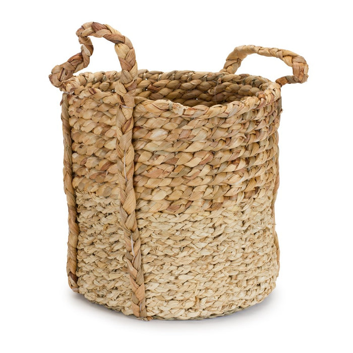 Melrose International Seagrass Basket/Handles, Set of 2, Tan