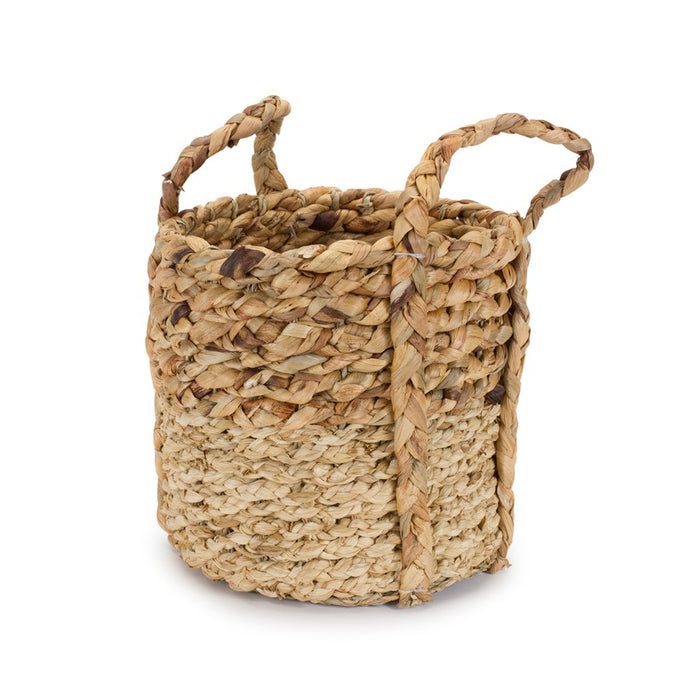 Melrose International Seagrass Basket/Handles, Set of 2, Tan