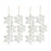 Melrose White Washed Wooden Snowflake Ornament, Set of 12, White - 83661DS