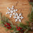 Melrose White Washed Wooden Snowflake Ornament, Set of 12, White