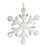Melrose White Washed Wooden Snowflake Ornament, Set of 12, White