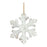 Melrose White Washed Wooden Snowflake Ornament, Set of 12, White