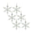 Melrose International Washed Wooden Snowflake Ornament, Set of 6 - 83664DS