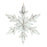 Melrose International Washed Wooden Snowflake Ornament, Set of 6
