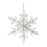 Melrose Int. Washeden Snowflake Ornament, Set of 6, White