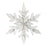 Melrose Int. Washeden Snowflake Ornament, Set of 6, White