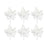 Melrose International Silver Mini Leaf Spray, Set of 6, White - 83692DS