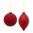 Melrose International Red Glass Ball/Onion Ornament, Set of 6