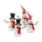Melrose Plush Snowman Shelf Sitter/Hat/Scarf Accent, Set of 4, Black - 83752DS