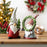 Melrose Holiday Gnome Figurine/Pine Tree/Wreath Accent, Set/2, Green