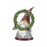 Melrose Holiday Gnome Figurine/Pine Tree/Wreath Accent, Set/2, Green