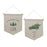 Melrose International Canvas Christmas Banner, Set of 2, White/Green - 83872DS