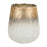 Melrose International Gold/White Ombre Glass Vase Candle Holder 6"H - 83934DS