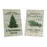 Melrose International Wood Tree/Truck Plaque, Set of 2, Green/White - 83943DS