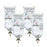 Melrose Traditional Christmas Greetings Canvas Banner, Set of 4, White - 83968DS