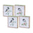 Melrose Winter Chickadee Bird Block Sentiment Sign, Set/4, White/Red - 83969DS