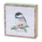 Melrose Winter Chickadee Bird Block Sentiment Sign, Set/4, White/Red