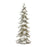 Melrose International Frosted Pine Tree Decor/Silver, Set of 4, Silver