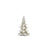 Melrose International Frosted Pine Tree Decor/Silver, Set of 4, Silver