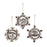 Melrose Cut Cookie Design Snowflake Ornament, Set of 12, White/Brown